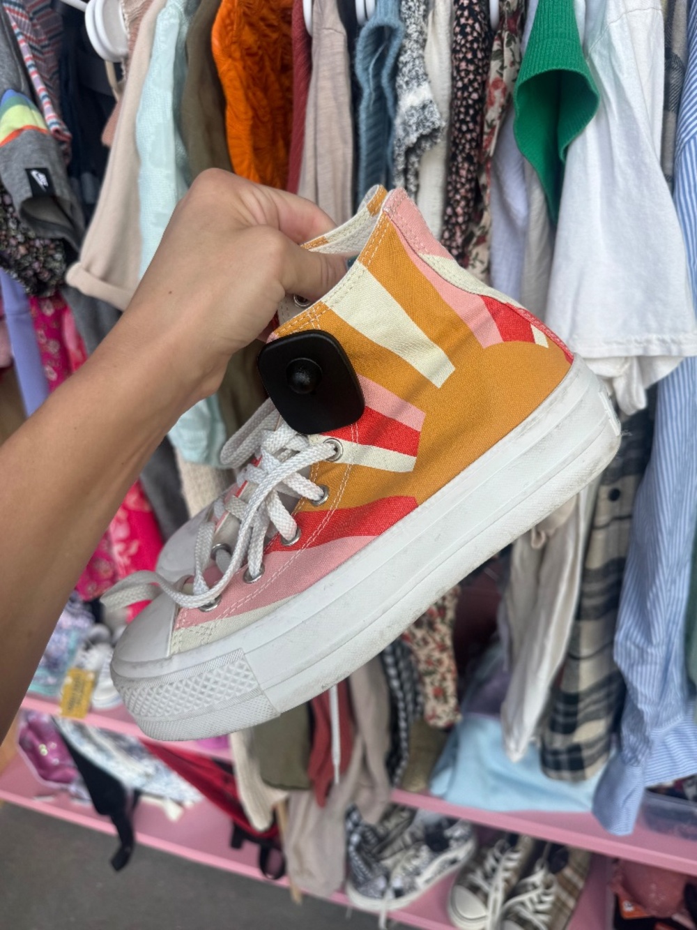 Converse Chuck Taylor All Star Lift Platform High Top - Pink Orange Yellow Sun